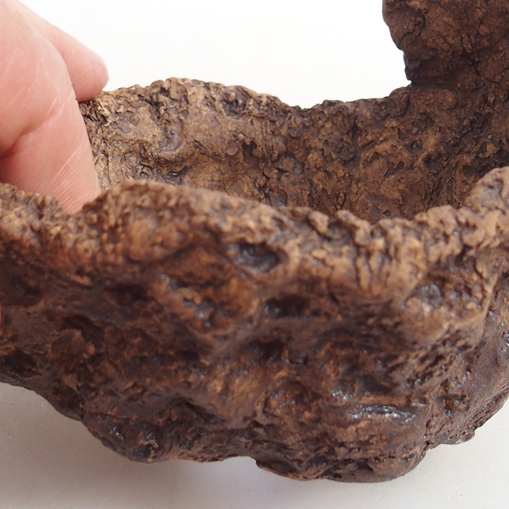 Keramická mušľa 9,5 x 9 x 8,5 cm , farba hnedá