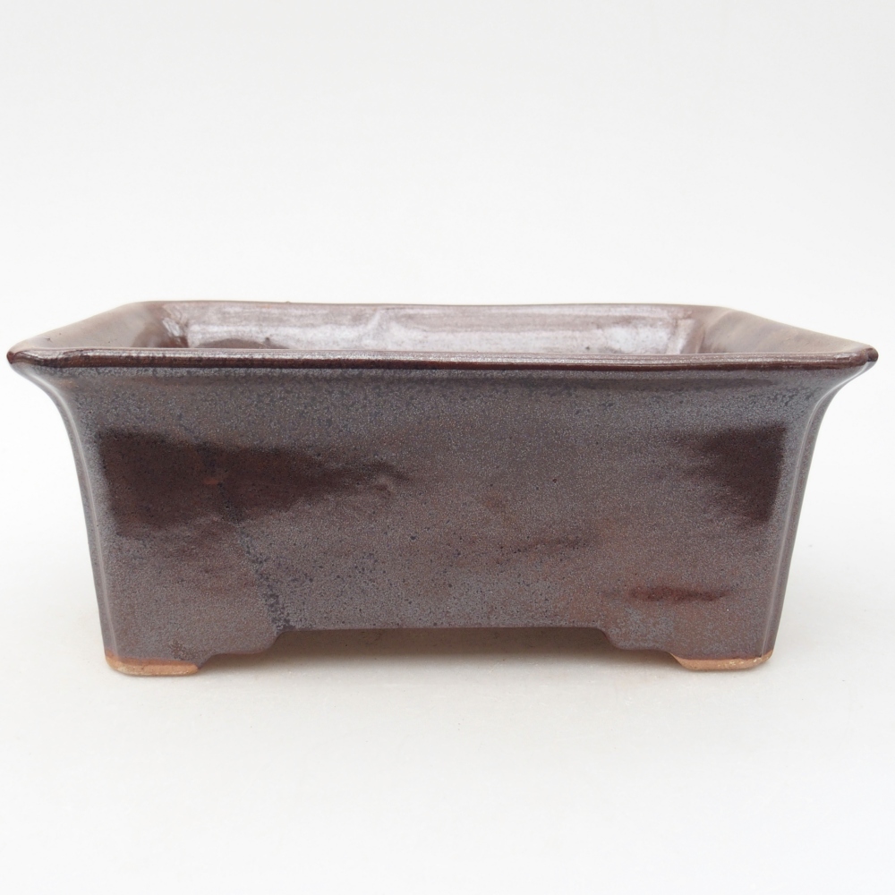 Keramická miska na bonsaje 18 x 14 x 7 cm, hnedá