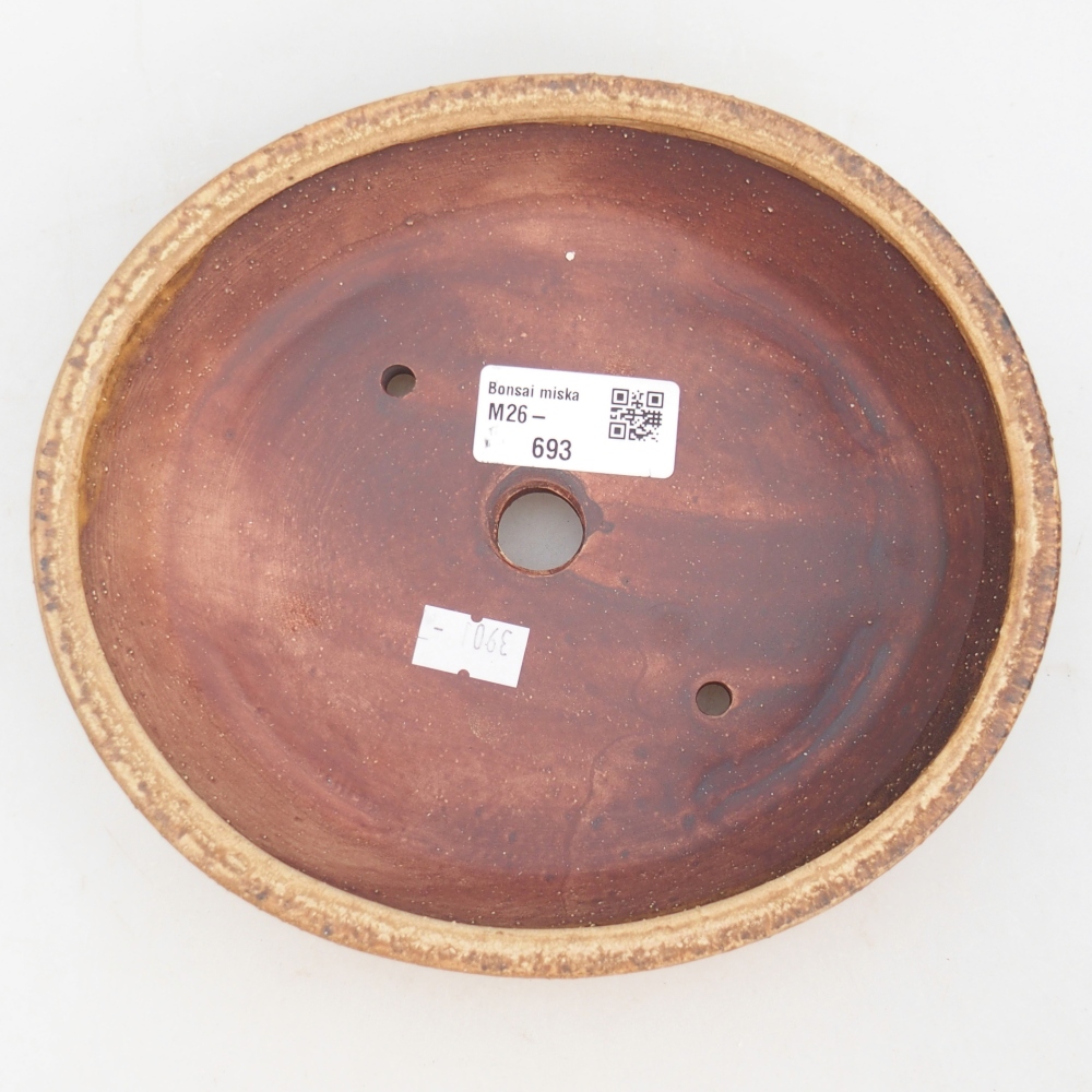 Keramická bonsajová miska 25 x 20 x 7,5 cm, zelená