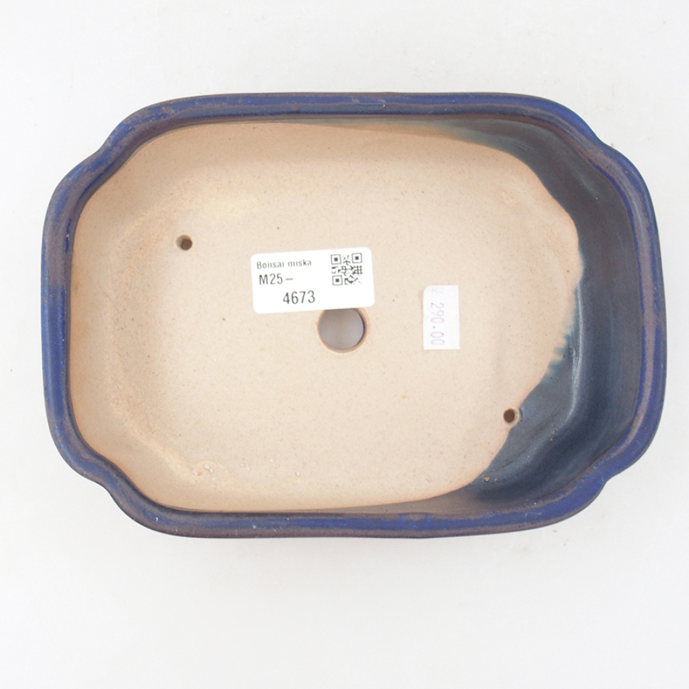 Keramická bonsai miska 18 x 13 x 5 cm, farba modra