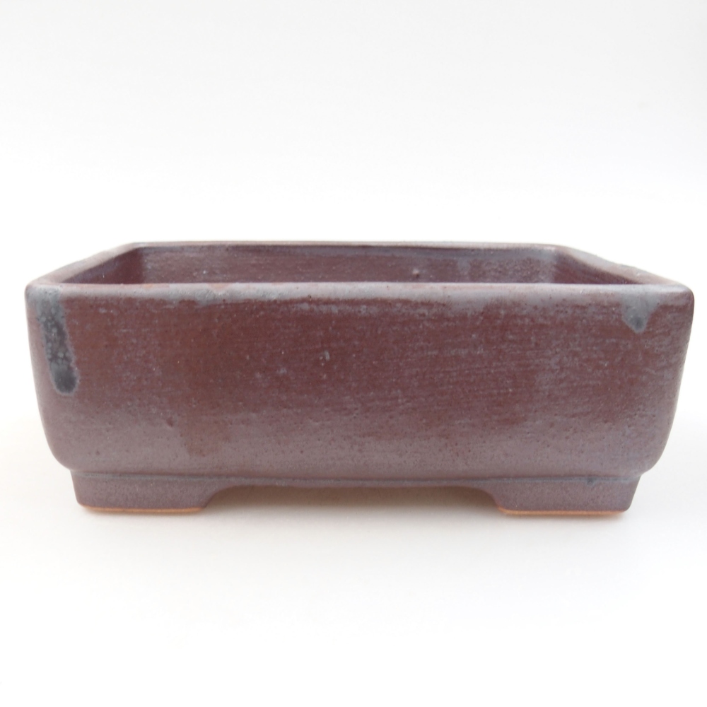 Keramická bonsai miska 14,5 x 11 x 5,5 cm, farba kovová
