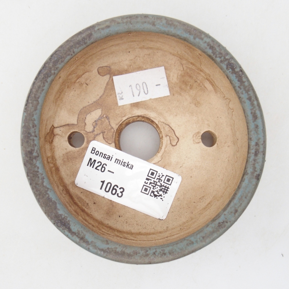Keramická miska na bonsaje 9 x 9 x 3,5 cm, farba modrá