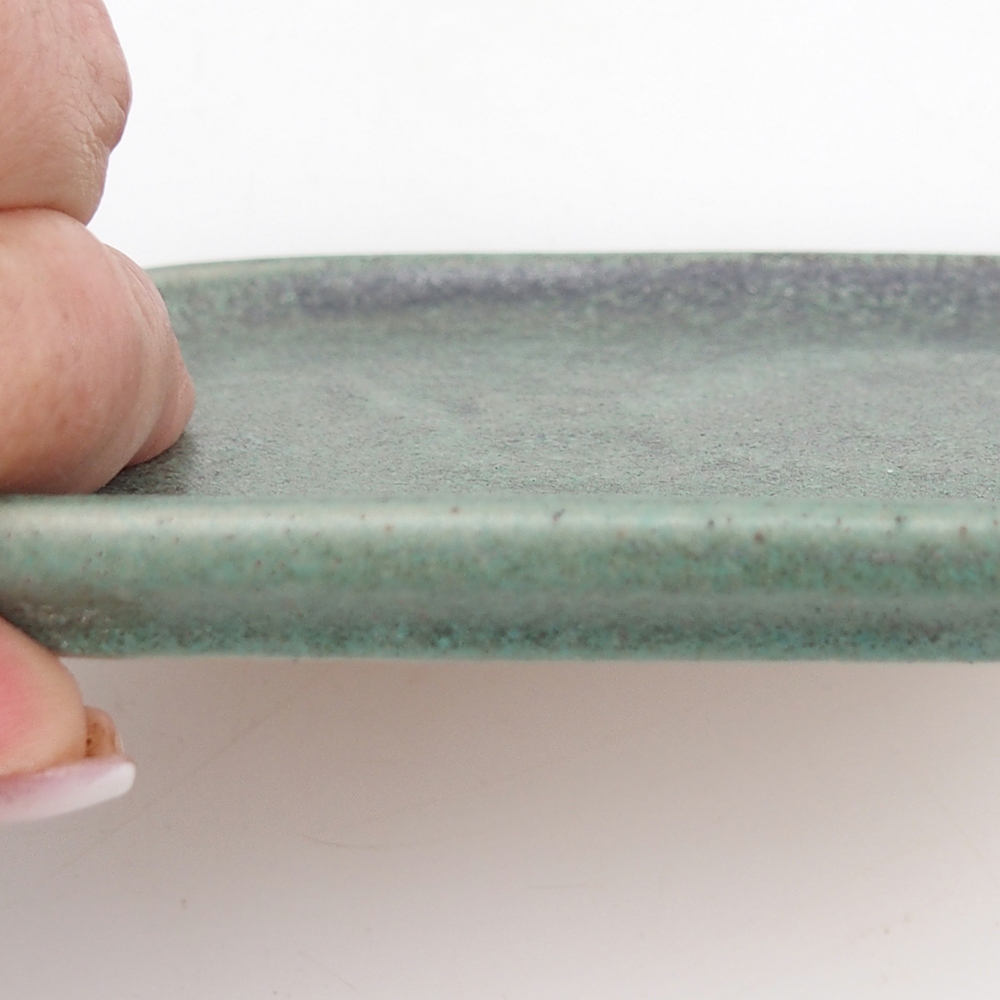 Keramický tanier H38 - 12,5 x 10,5 x 1 cm - zelený