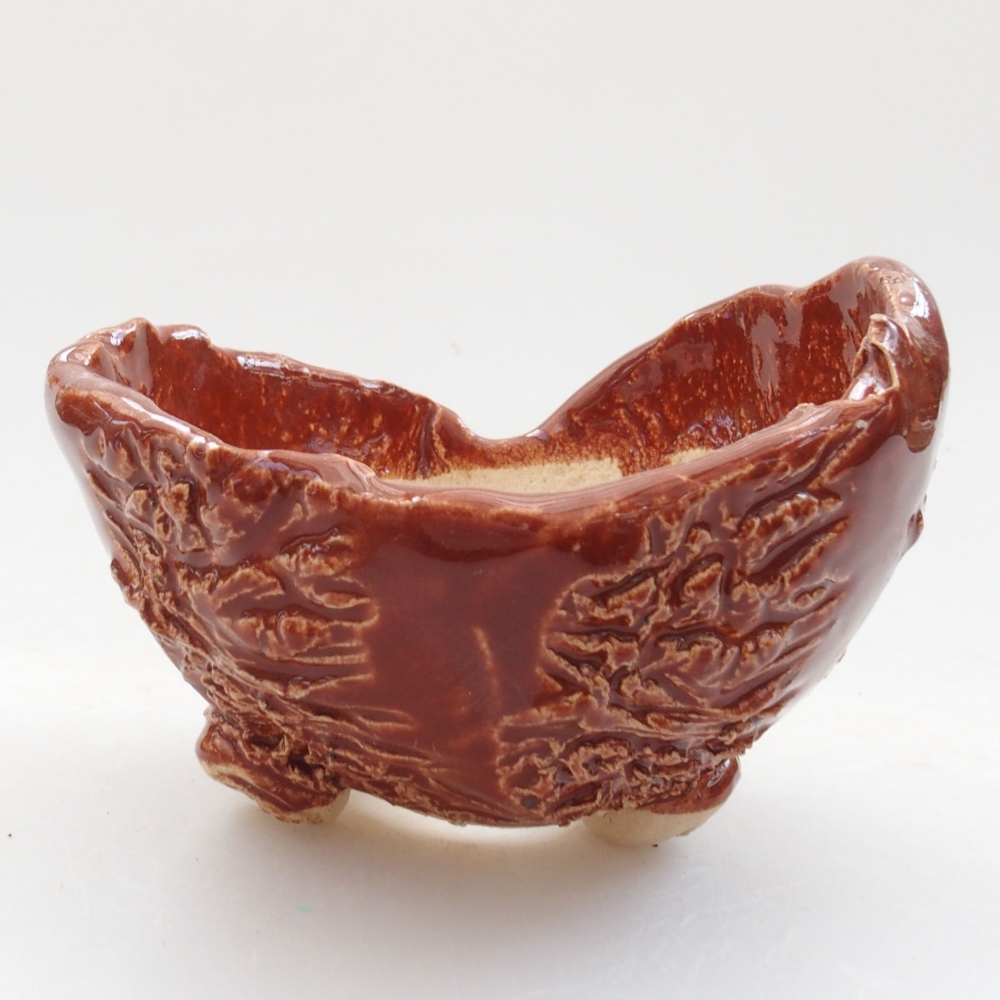 Keramická škrupina 7,5 x 7,5 x 6 cm, farba hnedá