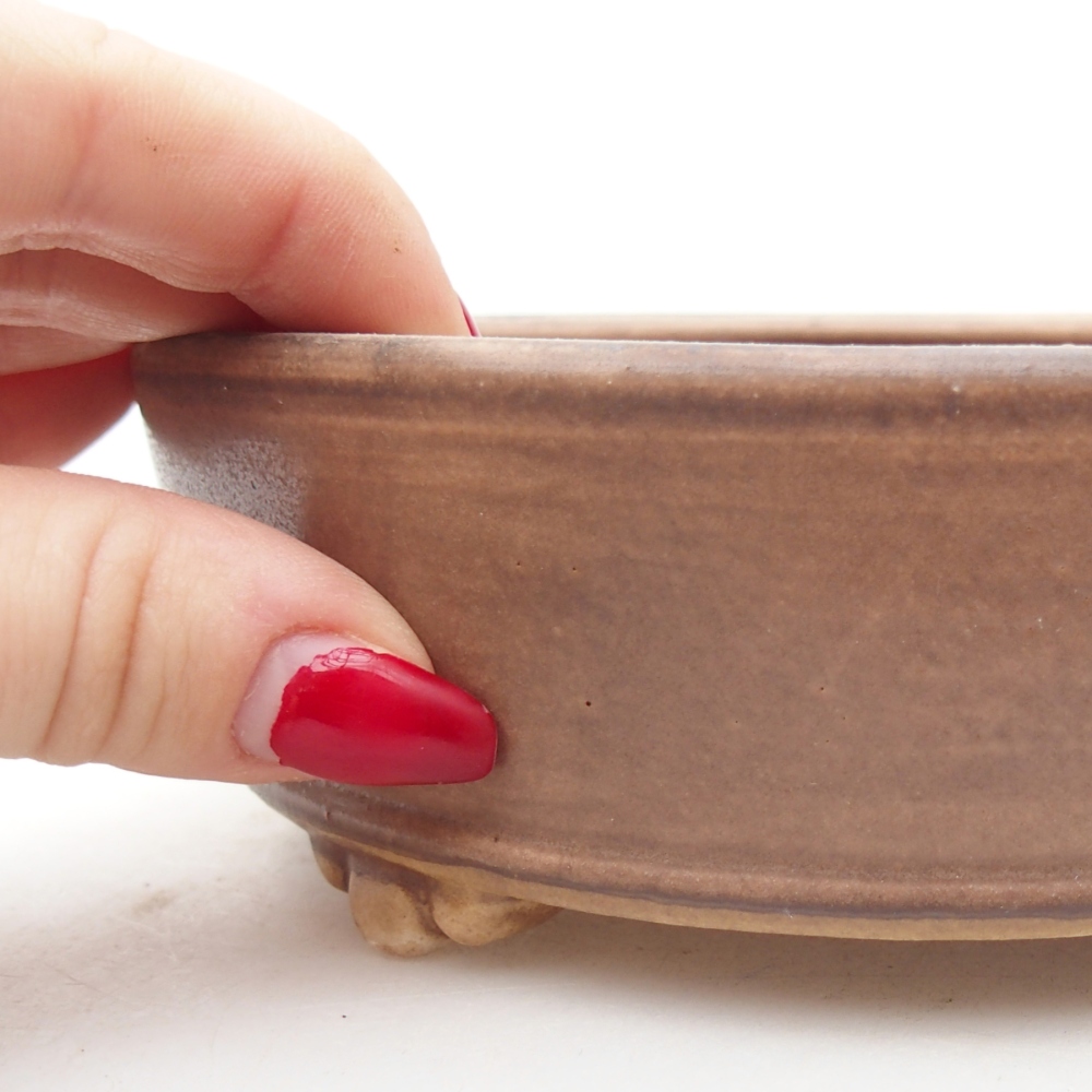 Keramická miska na bonsaje 15,5 x 15,5 x 5 cm, ružová