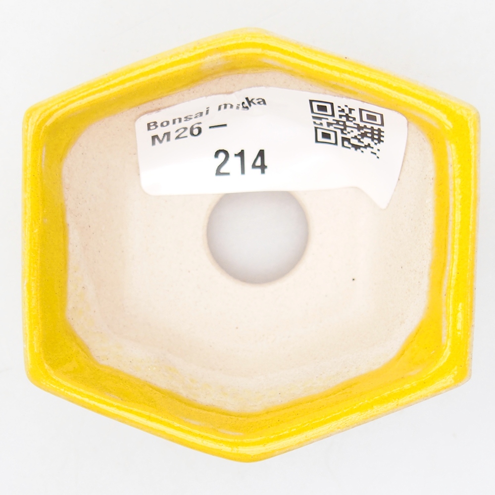 Mini bonsajová miska 6 x 5,5 x 2,5 cm, žltá