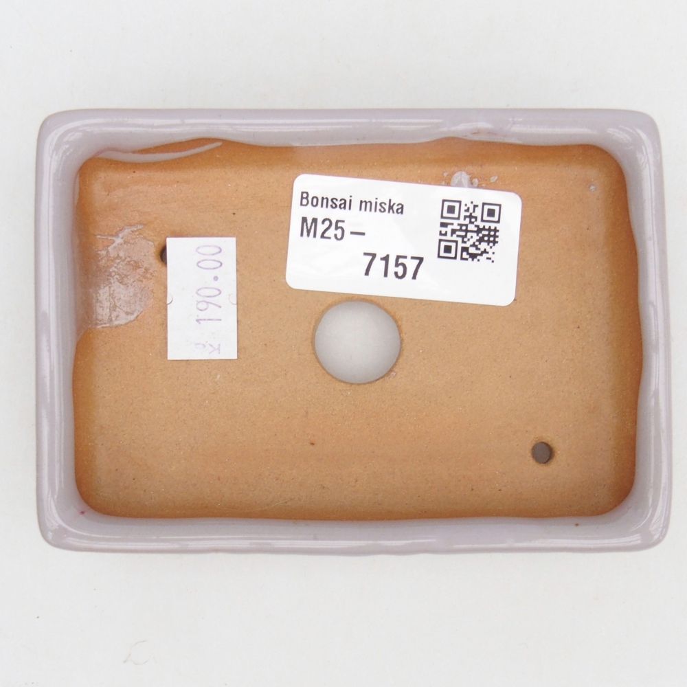 Keramická miska na bonsaje 10,5 x 7 x 2 cm, ružová