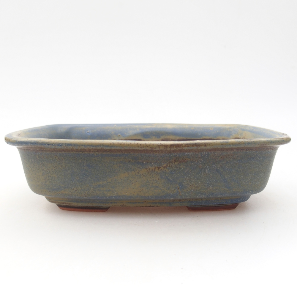 Keramická miska na bonsaje 18,5 x 13,5 x 5 cm, farba modrá