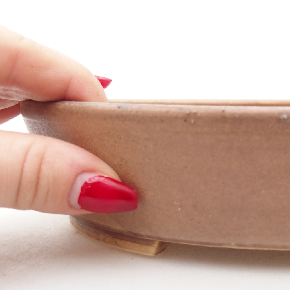 Keramická miska na bonsaje 18,5 x 16,5 x 4,5 cm, ružová