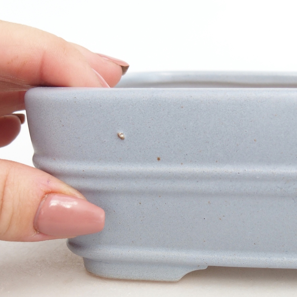 Keramická miska na bonsaje 16,5 x 12 x 5,5 cm, farba modrá