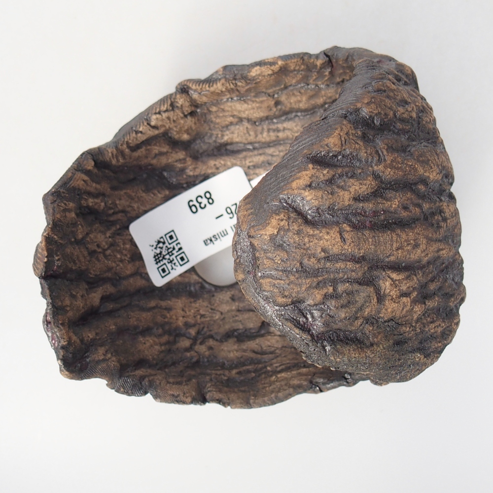 Keramická mušľa 10 x 9 x 10 cm , farba hnedá