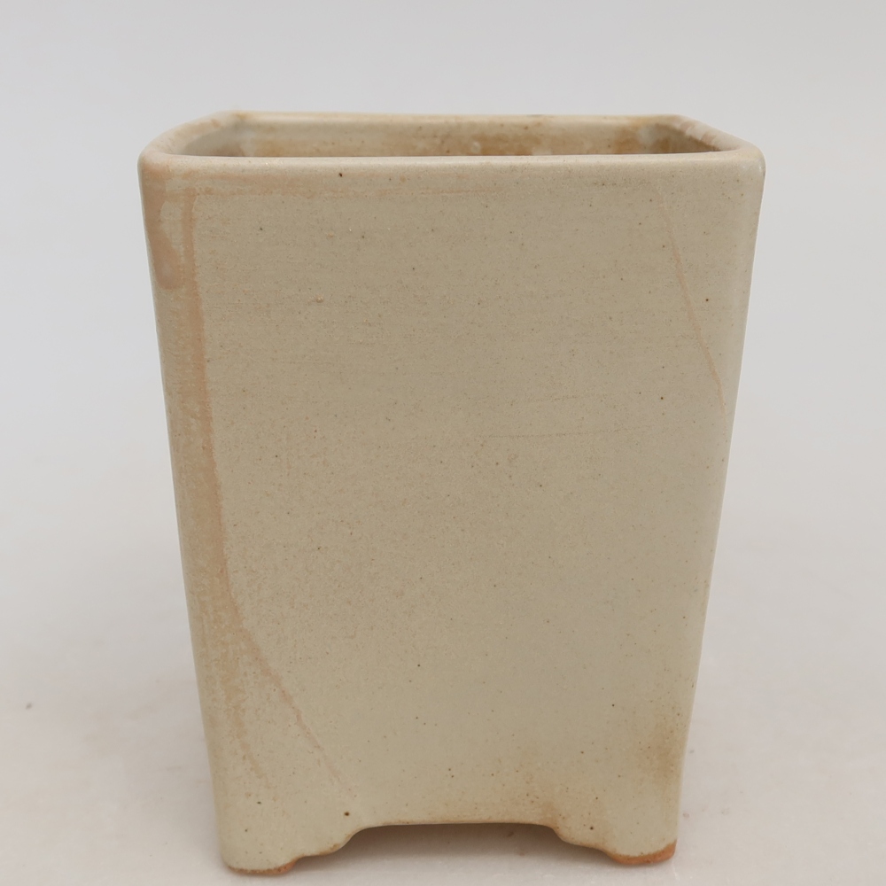 Keramická miska na bonsaje 9 x 9 x 11,5 cm, farba béžová