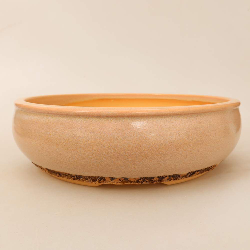 Keramická miska na bonsaje 23 x 23 x 7 cm, farba béžová