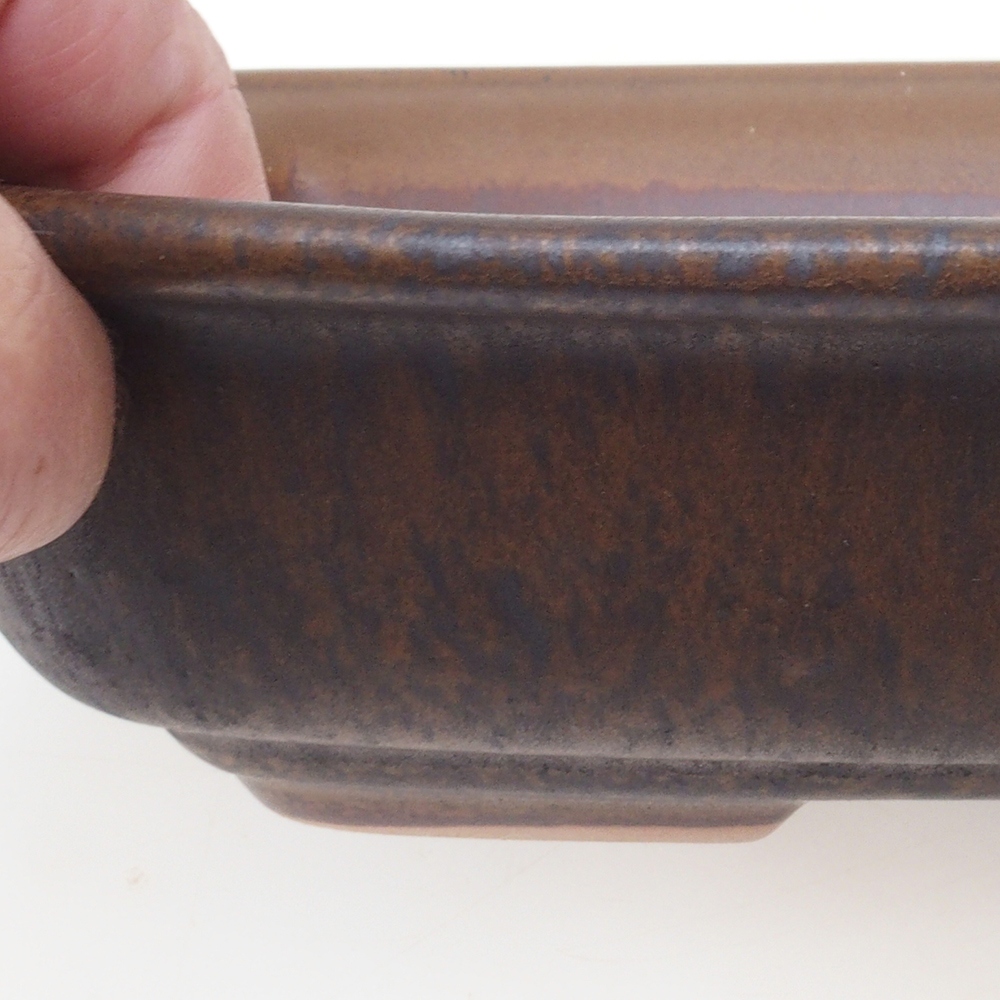 Bonsai miska H08 – 25 x 19,5 x 6 cm. - hnedá