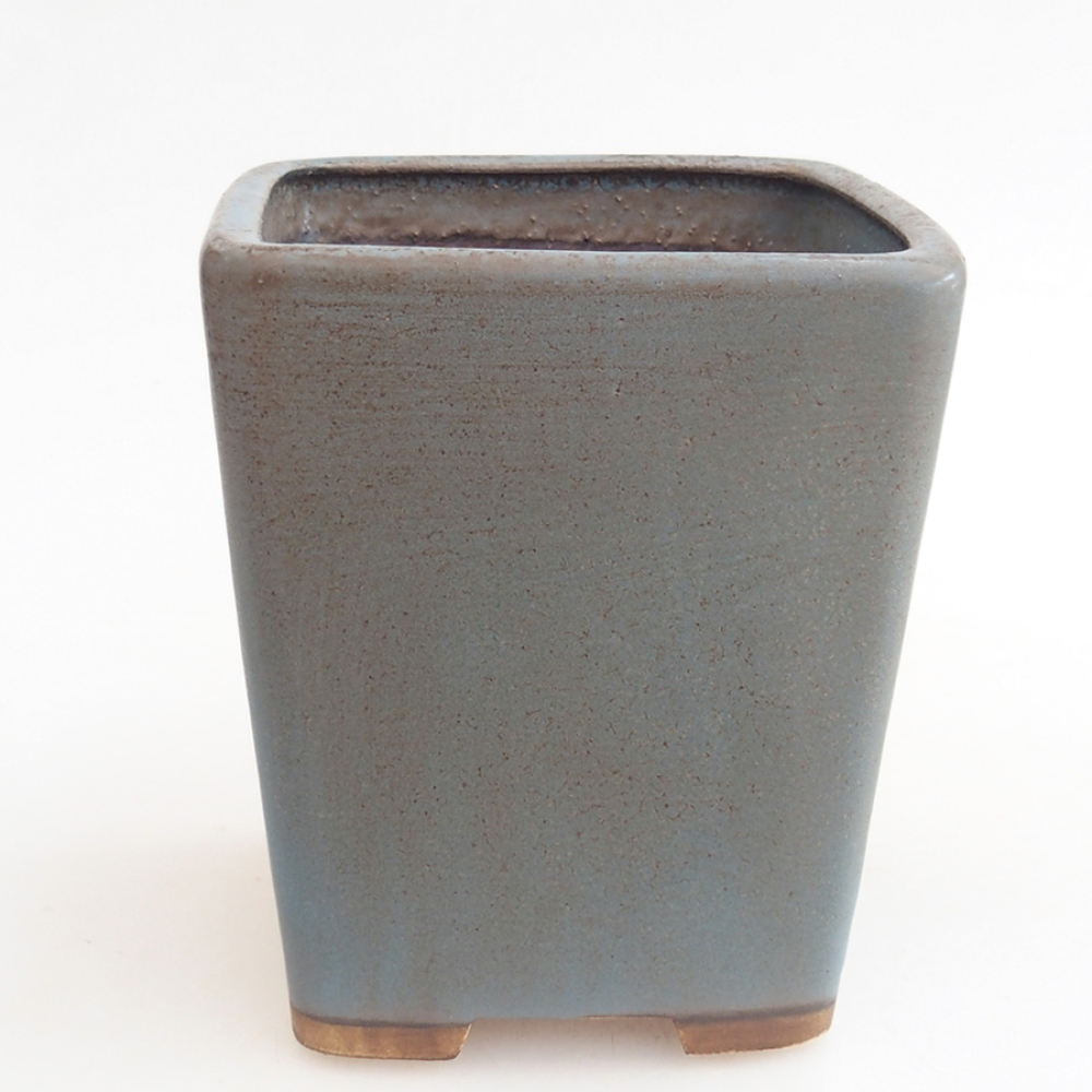 Keramická miska na bonsaje 10 x 10 x 12 cm, farba modrá