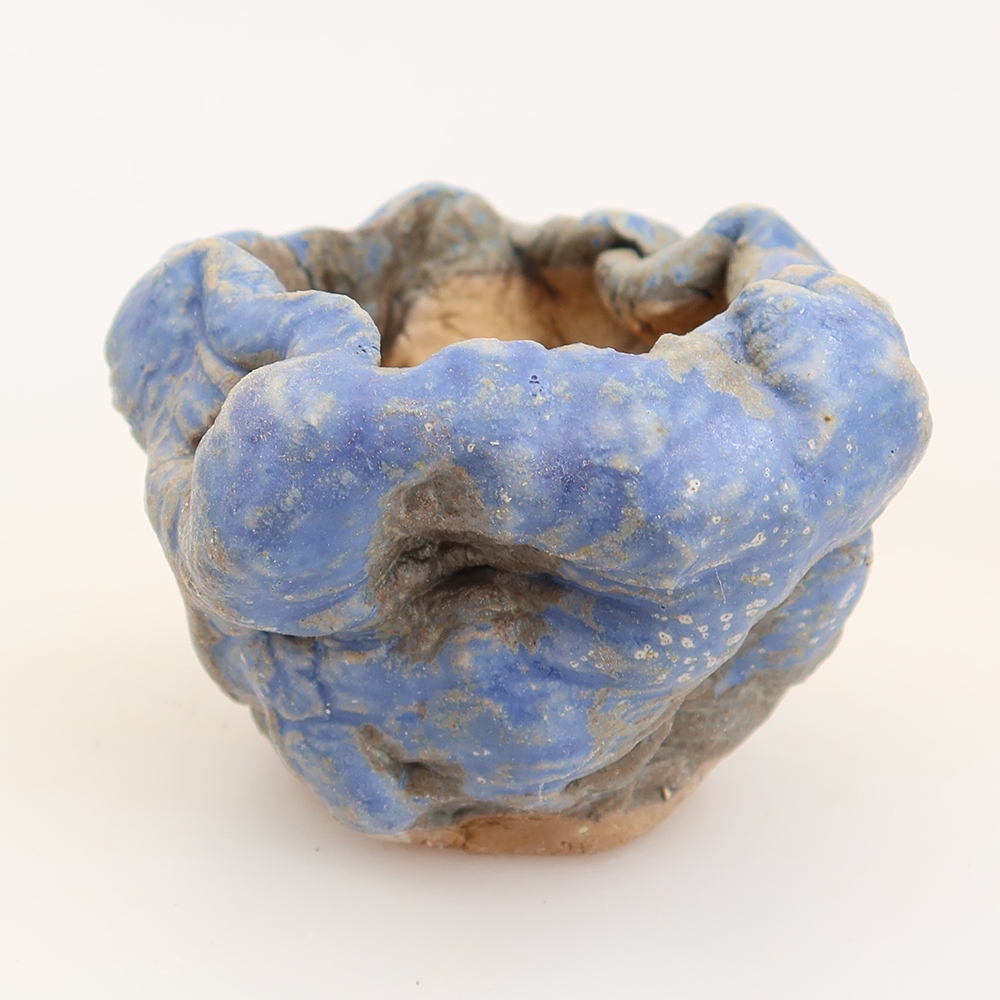 Keramická škrupina  5 x 4 x 5 cm, farba modrá