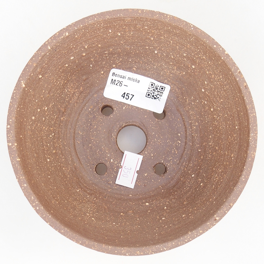 Keramická miska na bonsaje 13,5 x 13,5 x 6,5 cm, hnedá