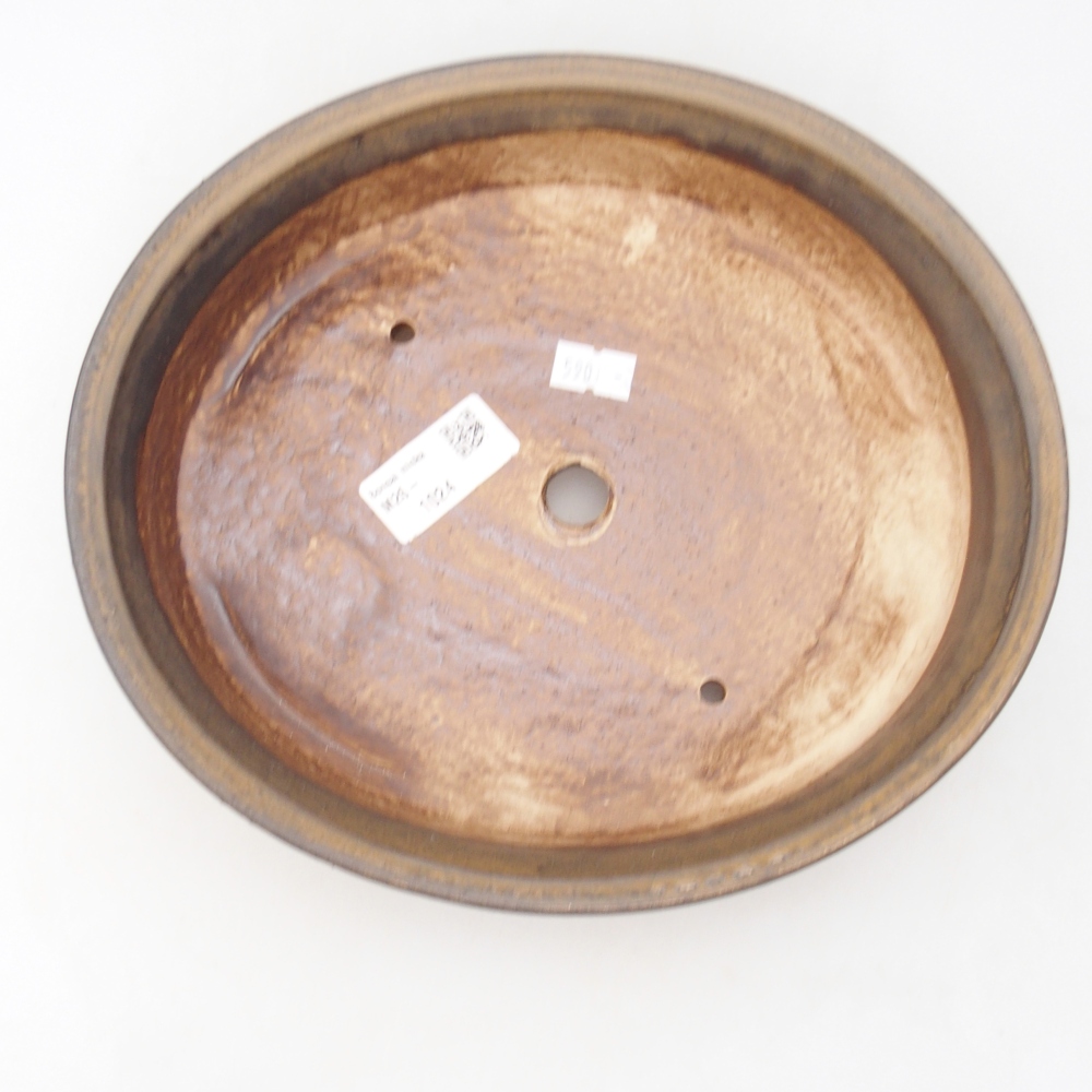 Keramická miska na bonsaje 24 x 21 x 5 cm, hnedá