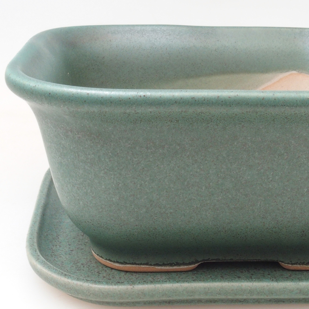 Bonsai miska + podmiska H01 - 12x9x5 cm