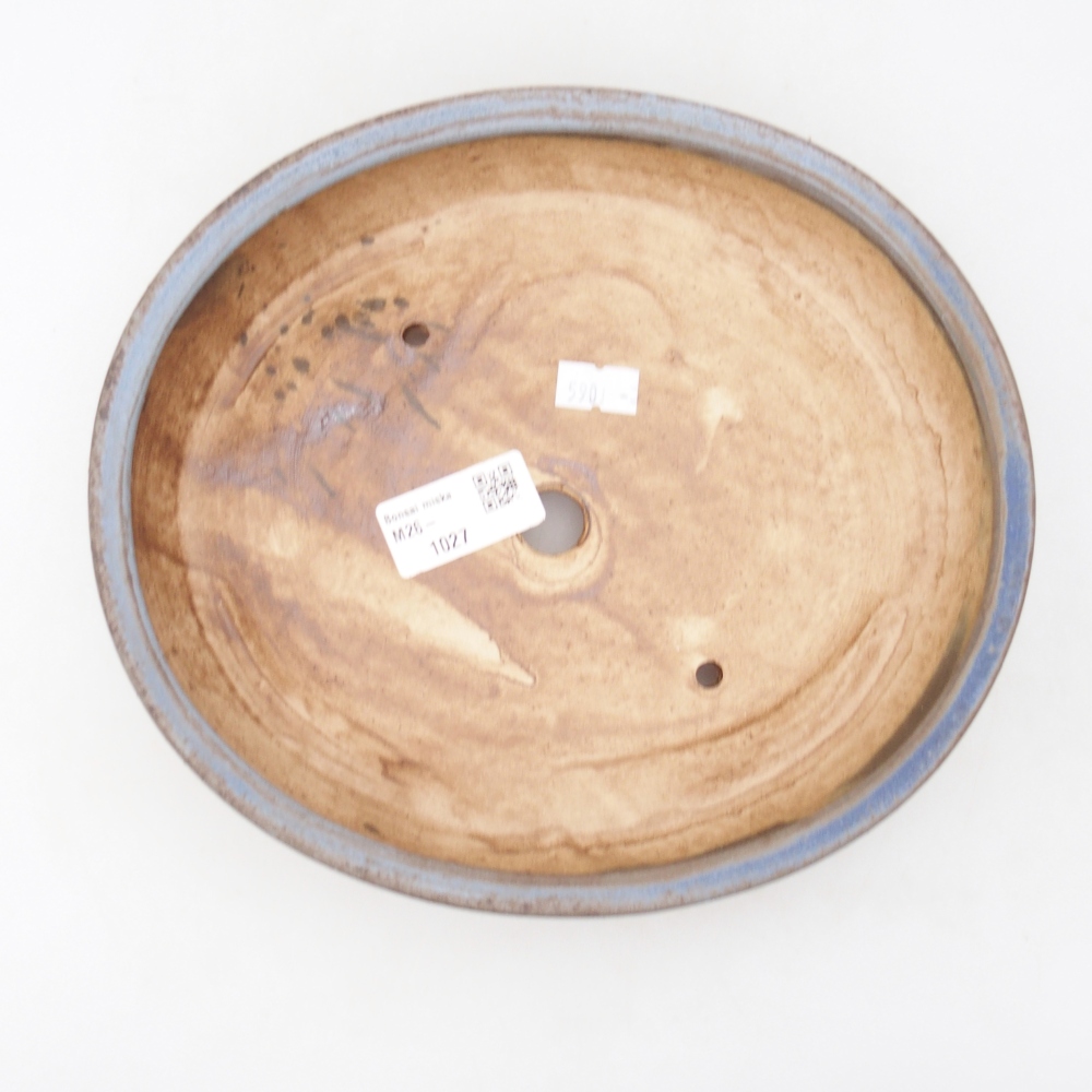 Keramická bonsajová miska 22,5 x 20 x 4,5 cm, farba modrá