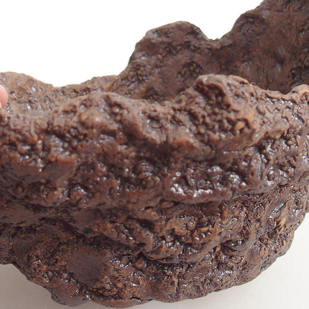 Keramická mušľa 14 x 12 x 13 cm , farba hnedá