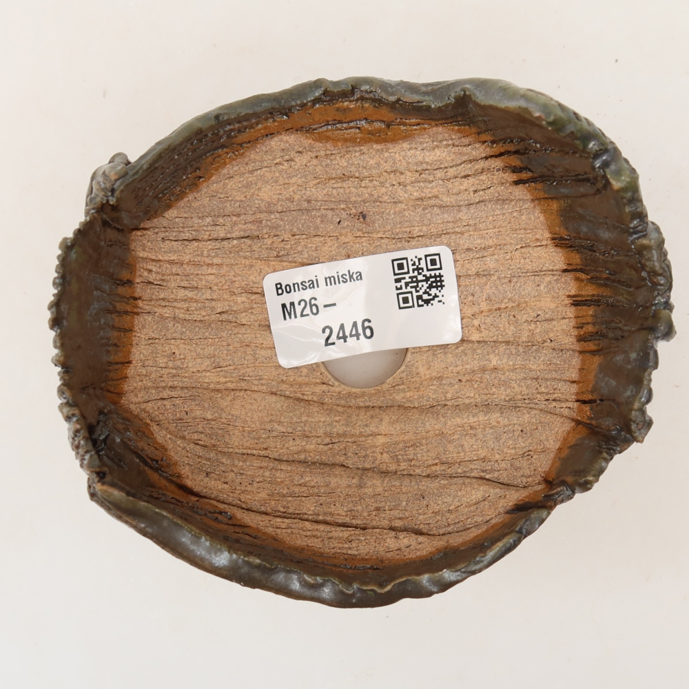Keramická škrupina  10 x 9,5 x 7 cm, farba hnedozelená