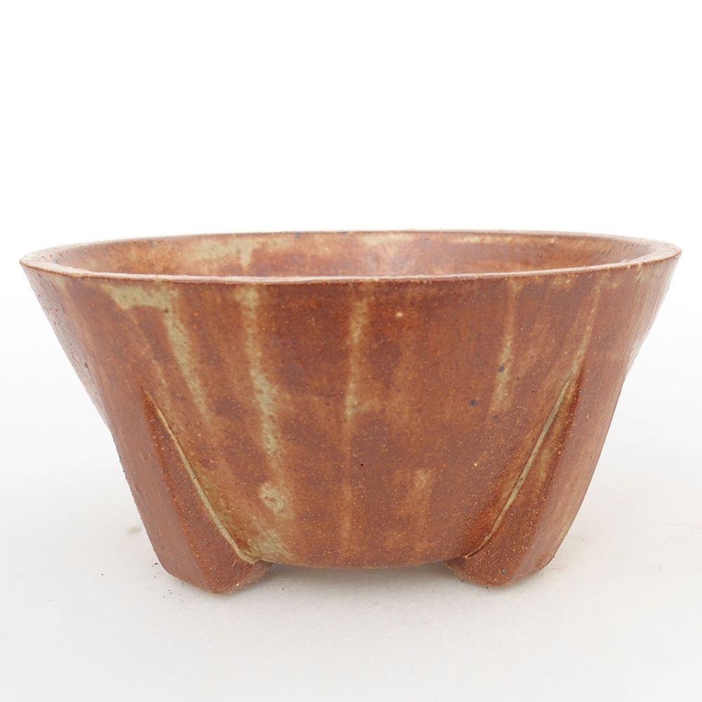 Keramická miska na bonsaje 13,5 x 13,5 x 6,5 cm, hnedá