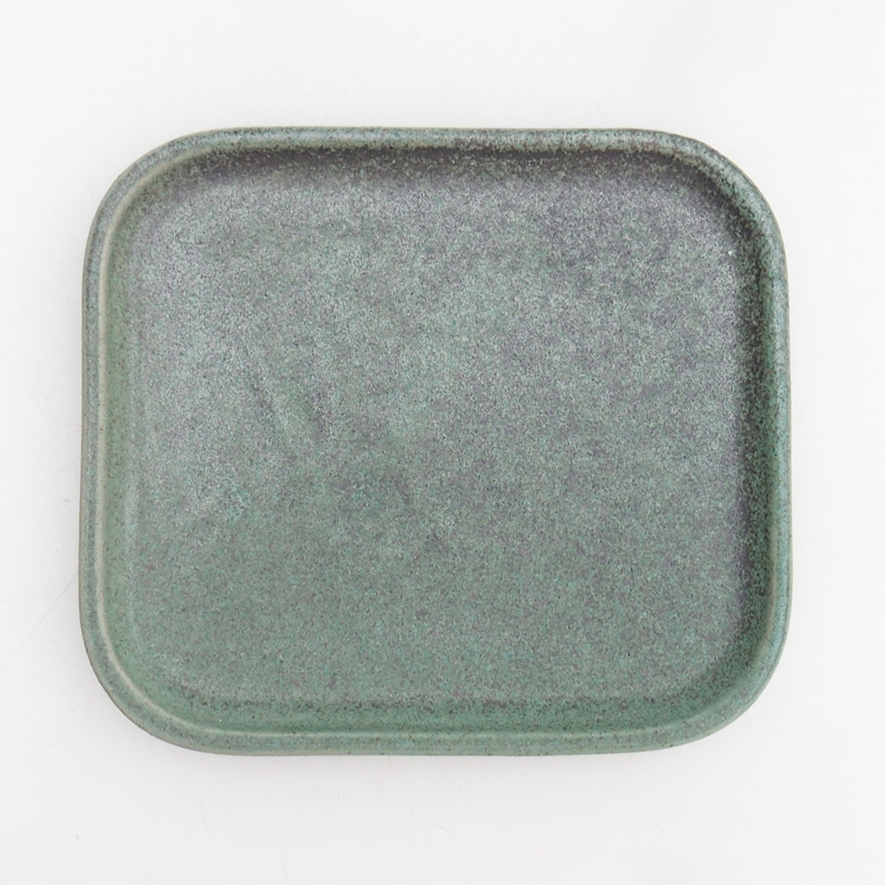 Keramický tanier H38 - 12,5 x 10,5 x 1 cm - zelený
