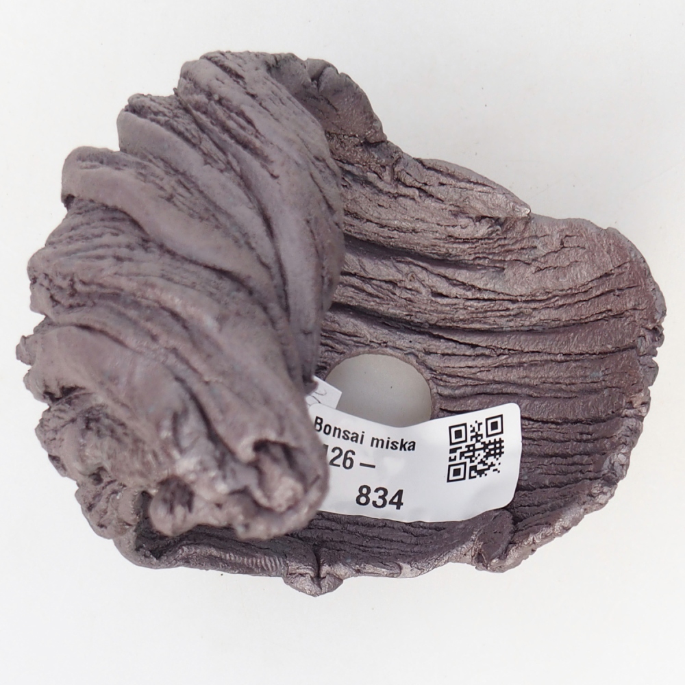 Keramická mušľa 9,5 x 8 x 11,5 cm , kovová farba