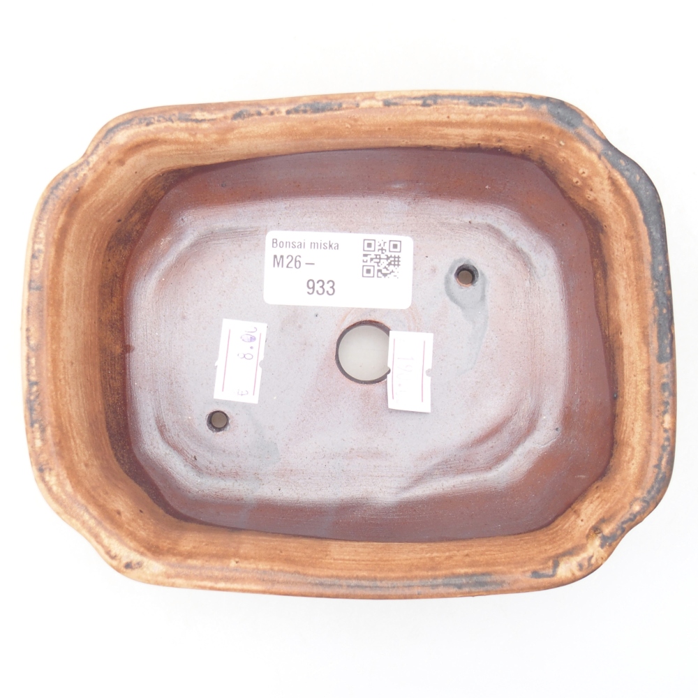 Keramická miska na bonsaje 15,5 x 12 x 4,5 cm, ružová