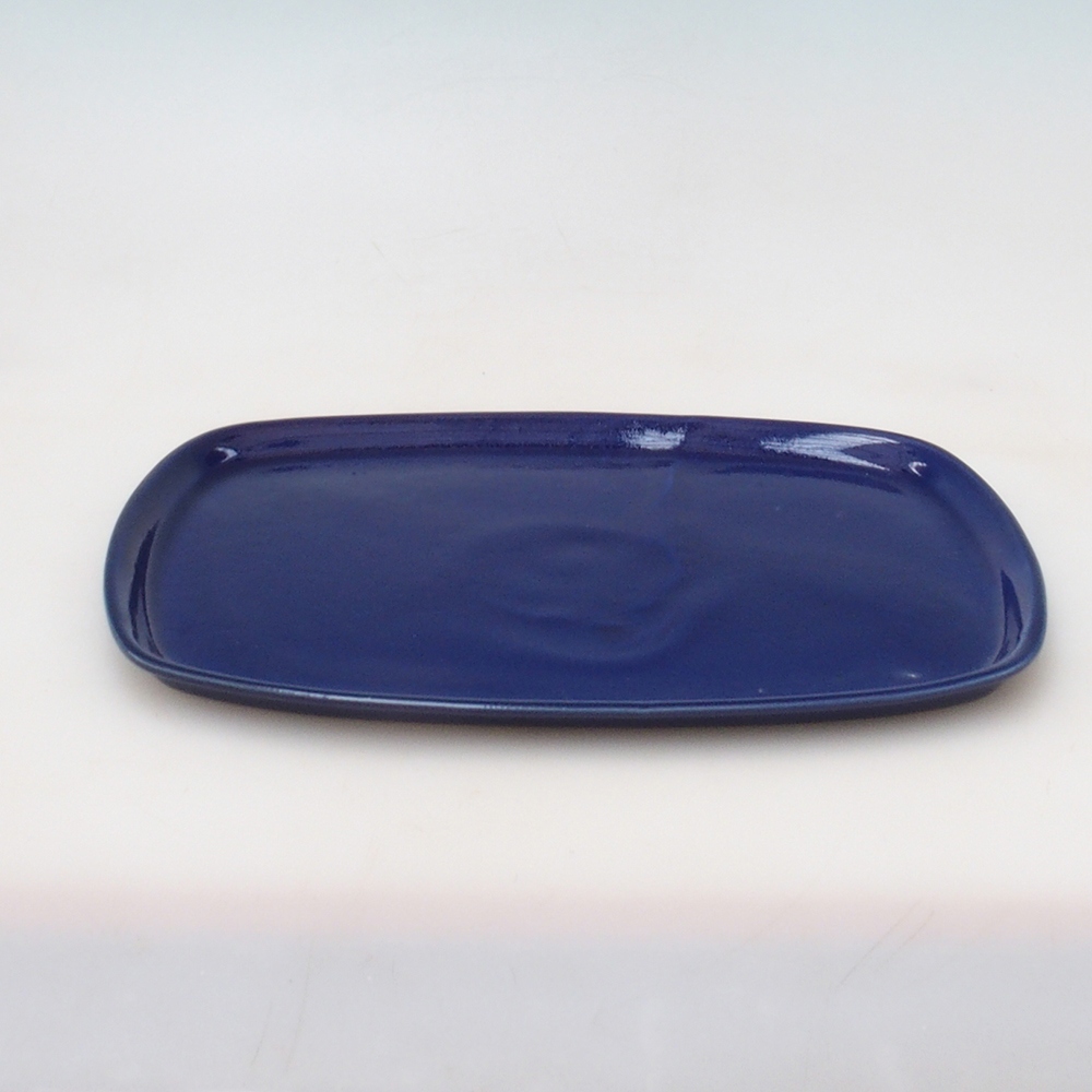 Keramický tanier H09 – 28,5 x 19,5 x 1,5 cm – modrý