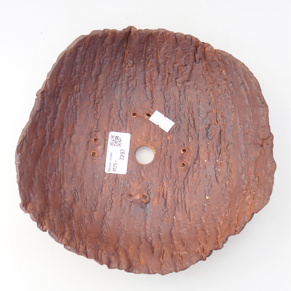 Keramická mušľa 29 x 21 x 7 cm , farba hnedá