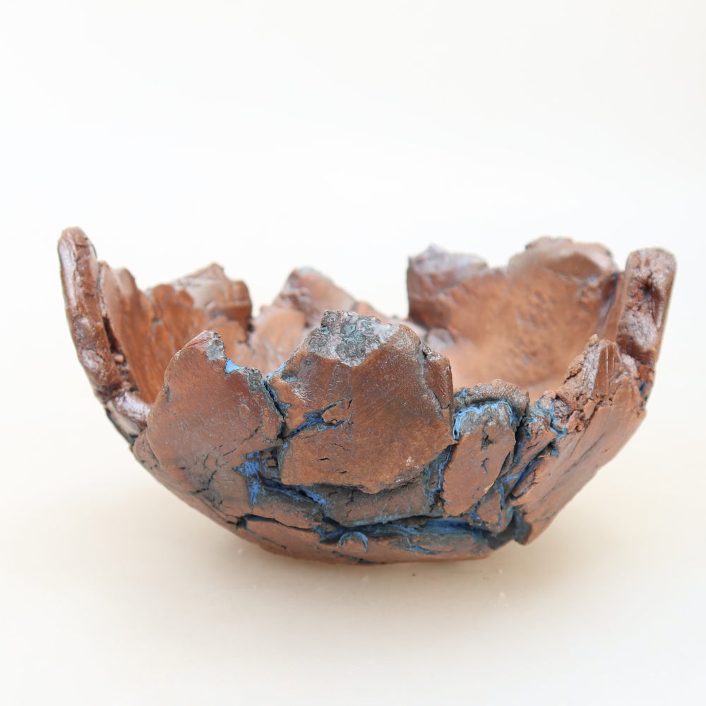 Keramická škrupina 11 x 10,5 x 6 cm, farba modrá