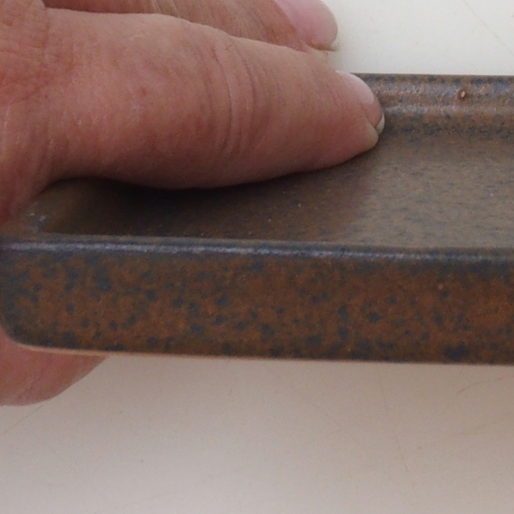 Bonsai podmiska štvorc M - 10 x 10 x 1,5 cm - hnedá