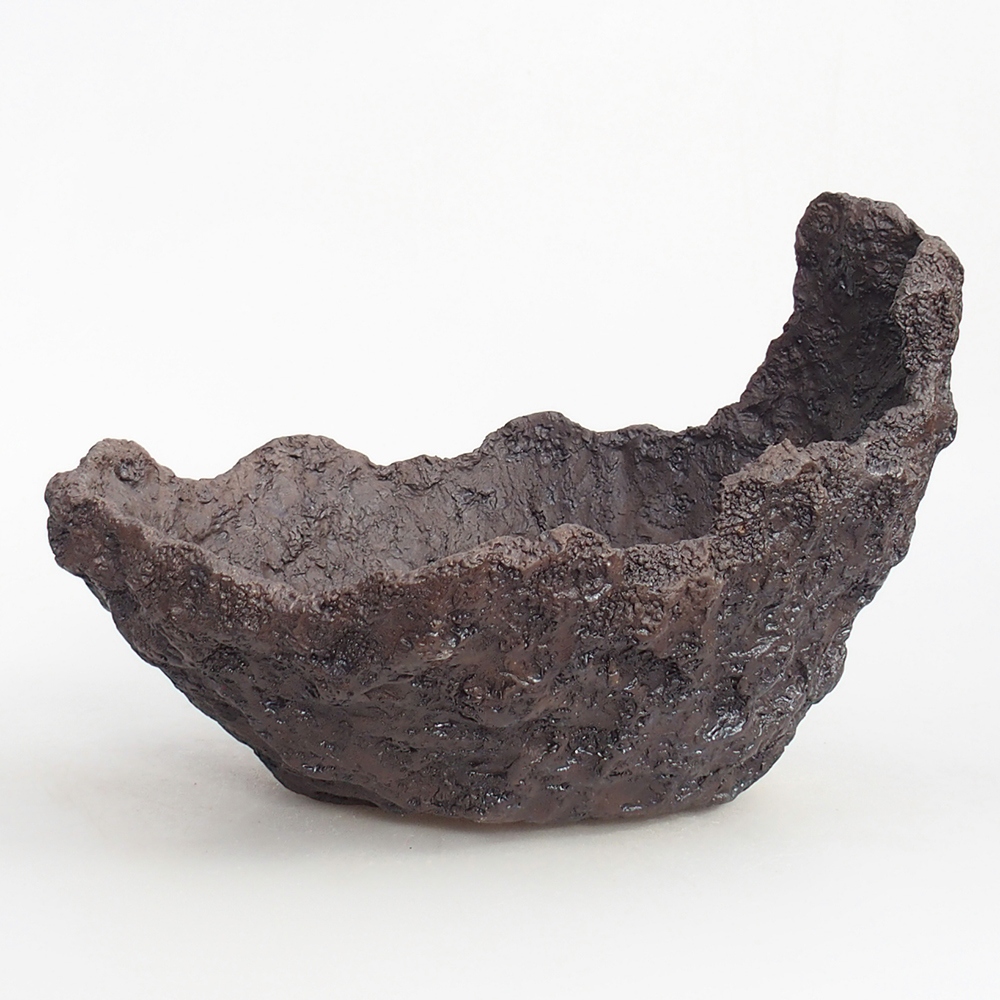 Keramická mušľa 19 x 15 x 14 cm , farba hnedá