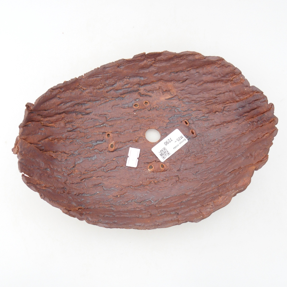 Keramická mušľa 27 x 19 x 7 cm , farba hnedá