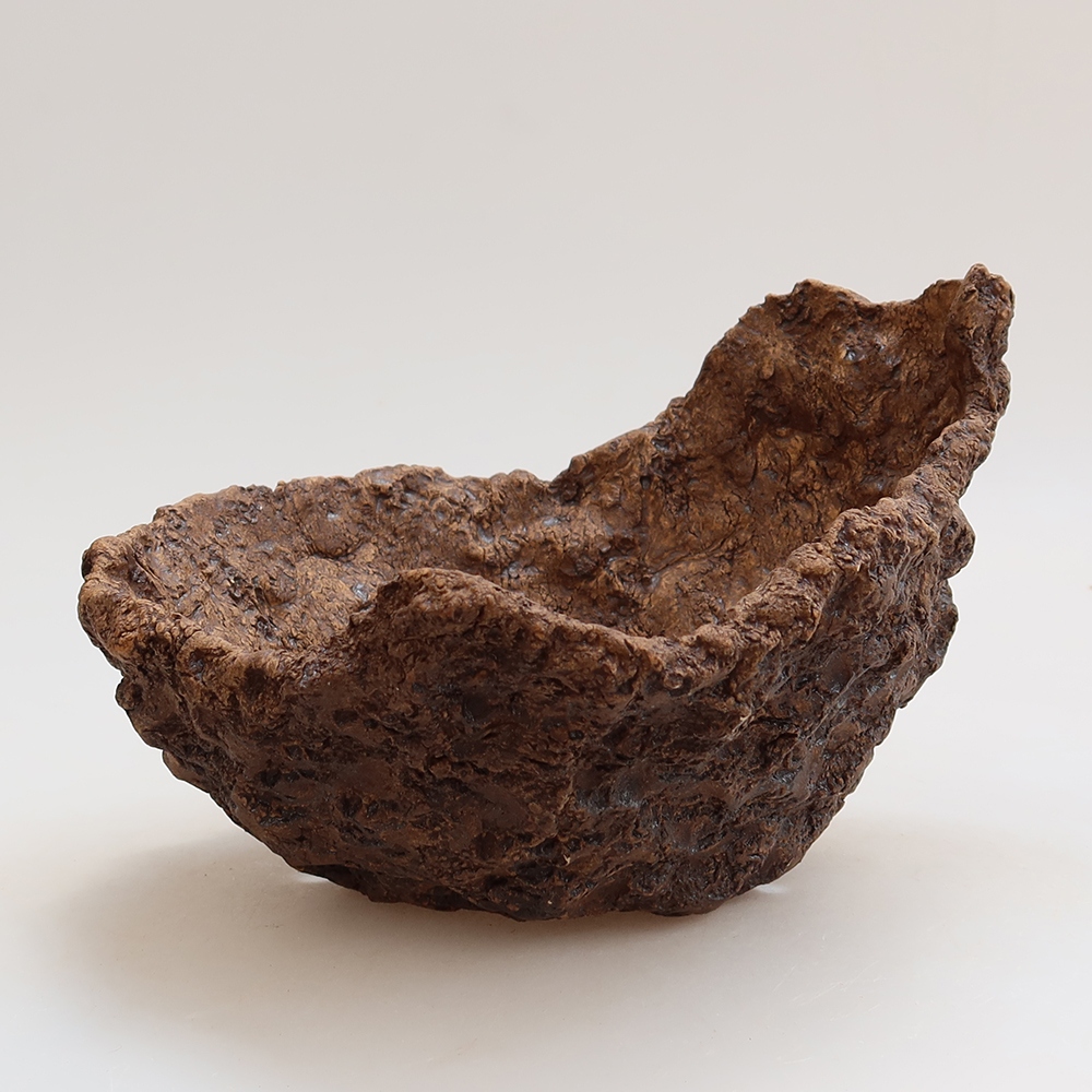 Keramická škrupina 19 x 17 x 13 cm, farba hnedá