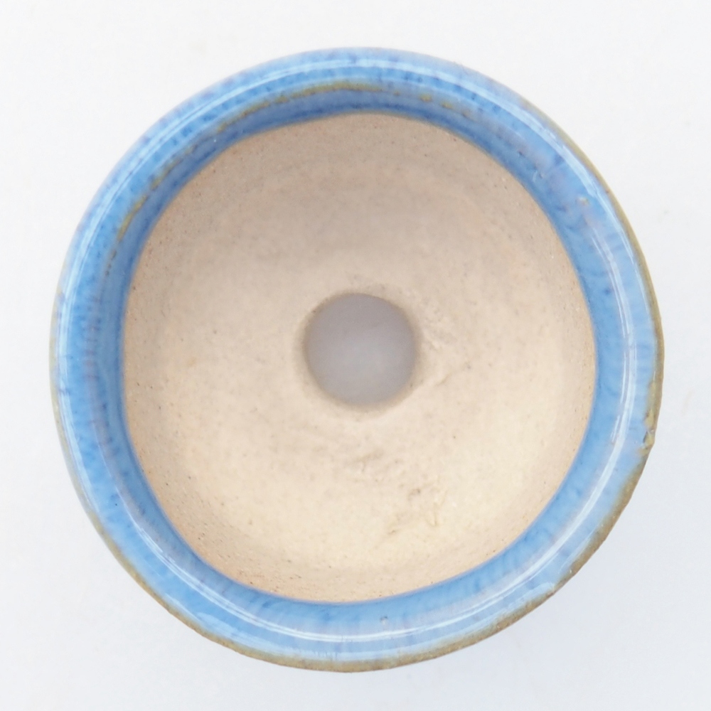 Mini bonsajová miska 3 x 3 x 2 cm, modrá