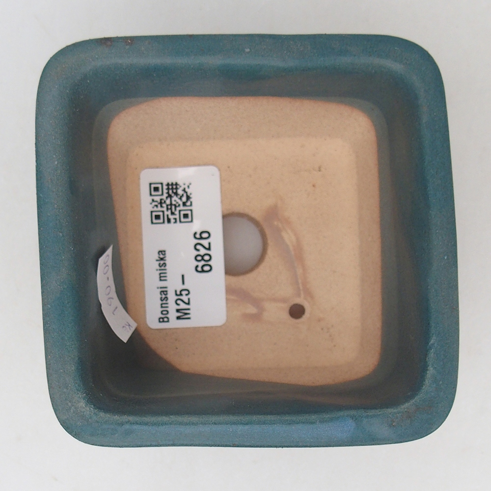 Keramická miska na bonsaje 8,5 x 8,5 x 5 cm, farba modrá