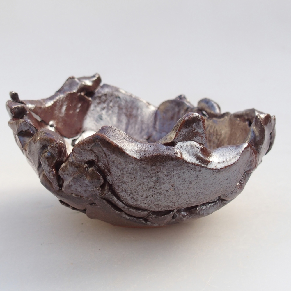 Keramická mušľa 10 x 10,5 x 5,5 cm , farba hnedá