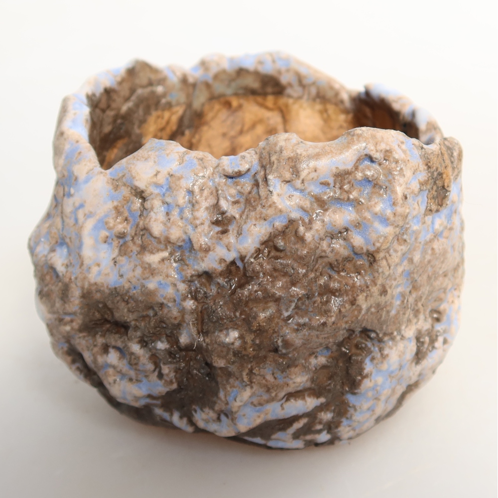 Keramická škrupina  7 x 7 x 6 cm, farba modrohnedá