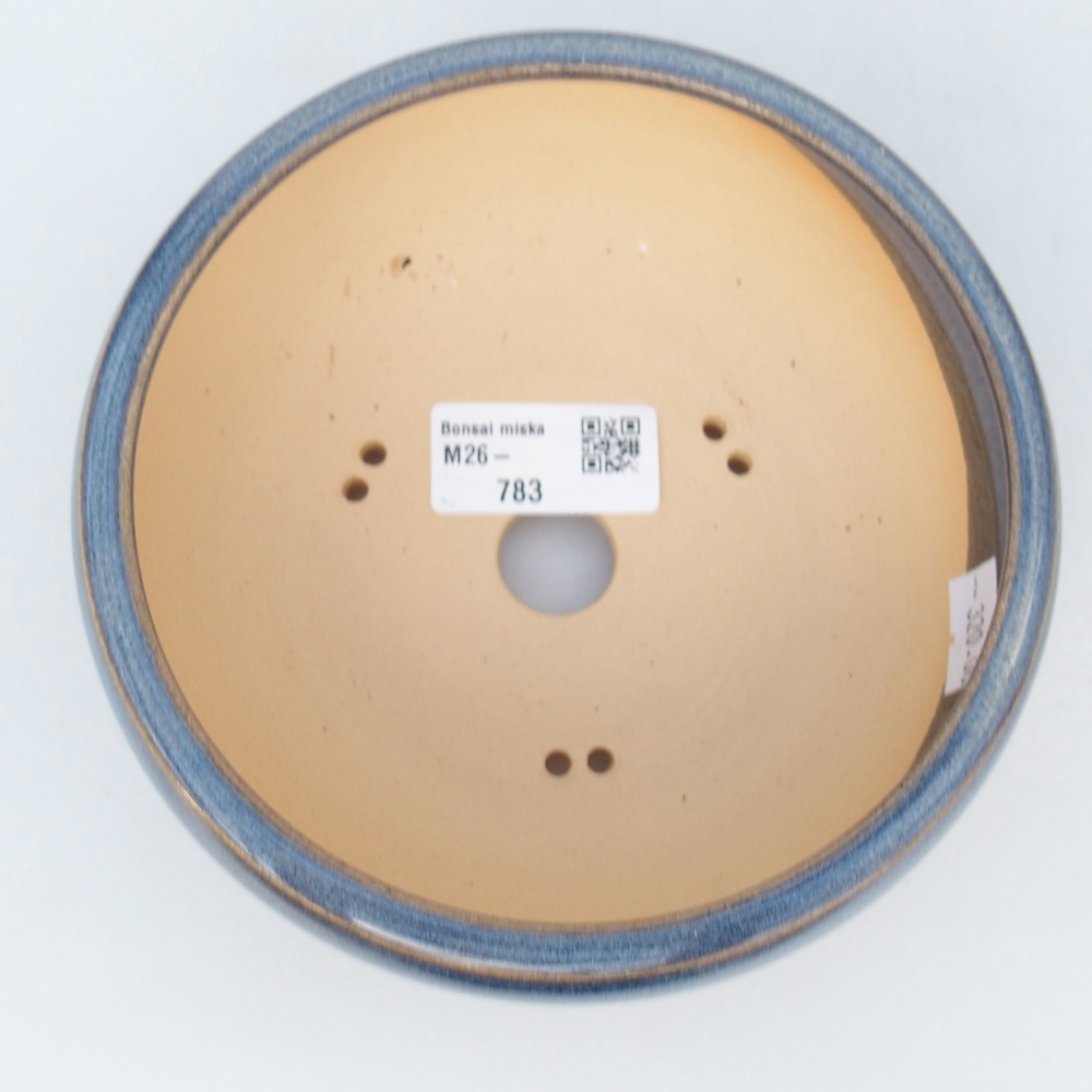 Keramická miska na bonsaje 14,5 x 14,5 x 6 cm, farba modrá