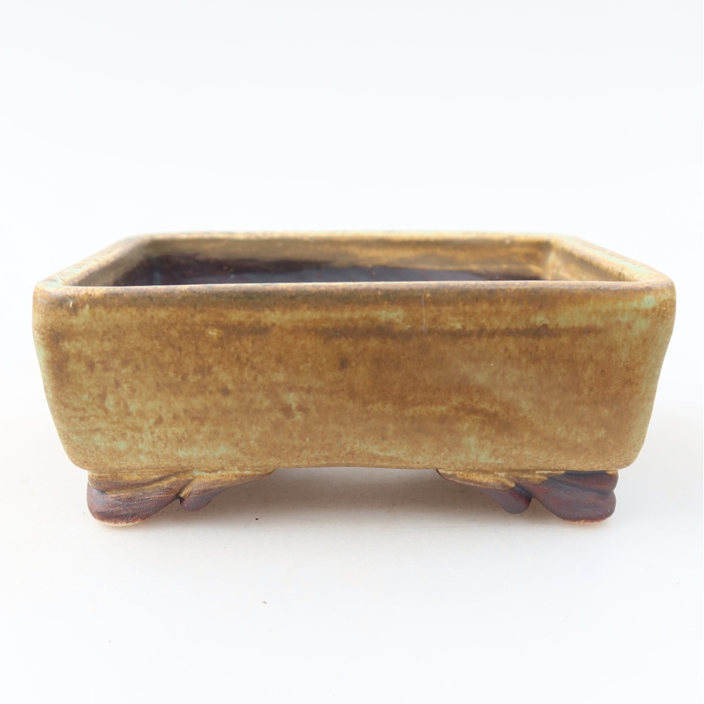 Keramická miska na bonsaje 10 x 8 x 4 cm, zelená