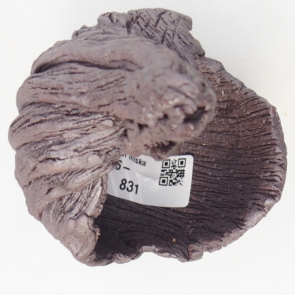 Keramická mušľa 8 x 9 x 14,5 cm , kovová farba