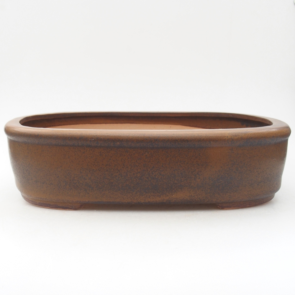 Keramická miska na bonsaje 32 x 25 x 8 cm, hnedá