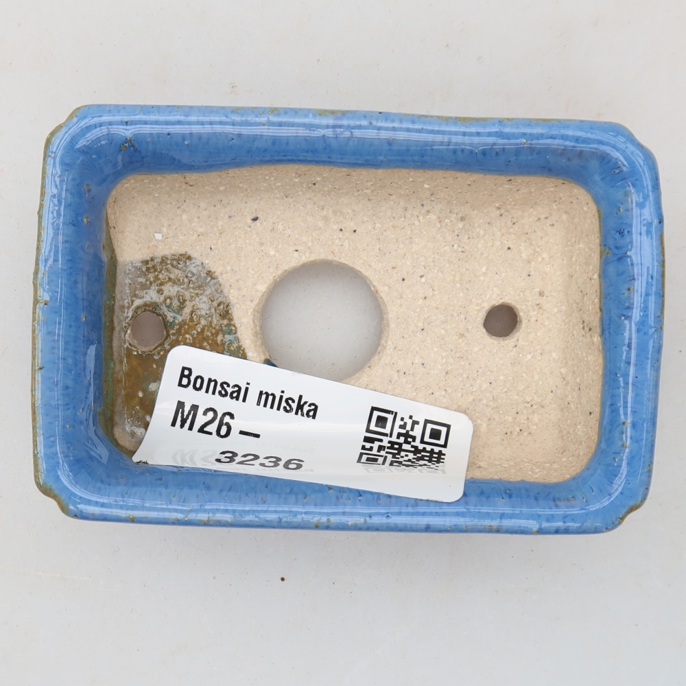 Keramická miska na bonsai 7 x 5 x 2 cm, farba modrá