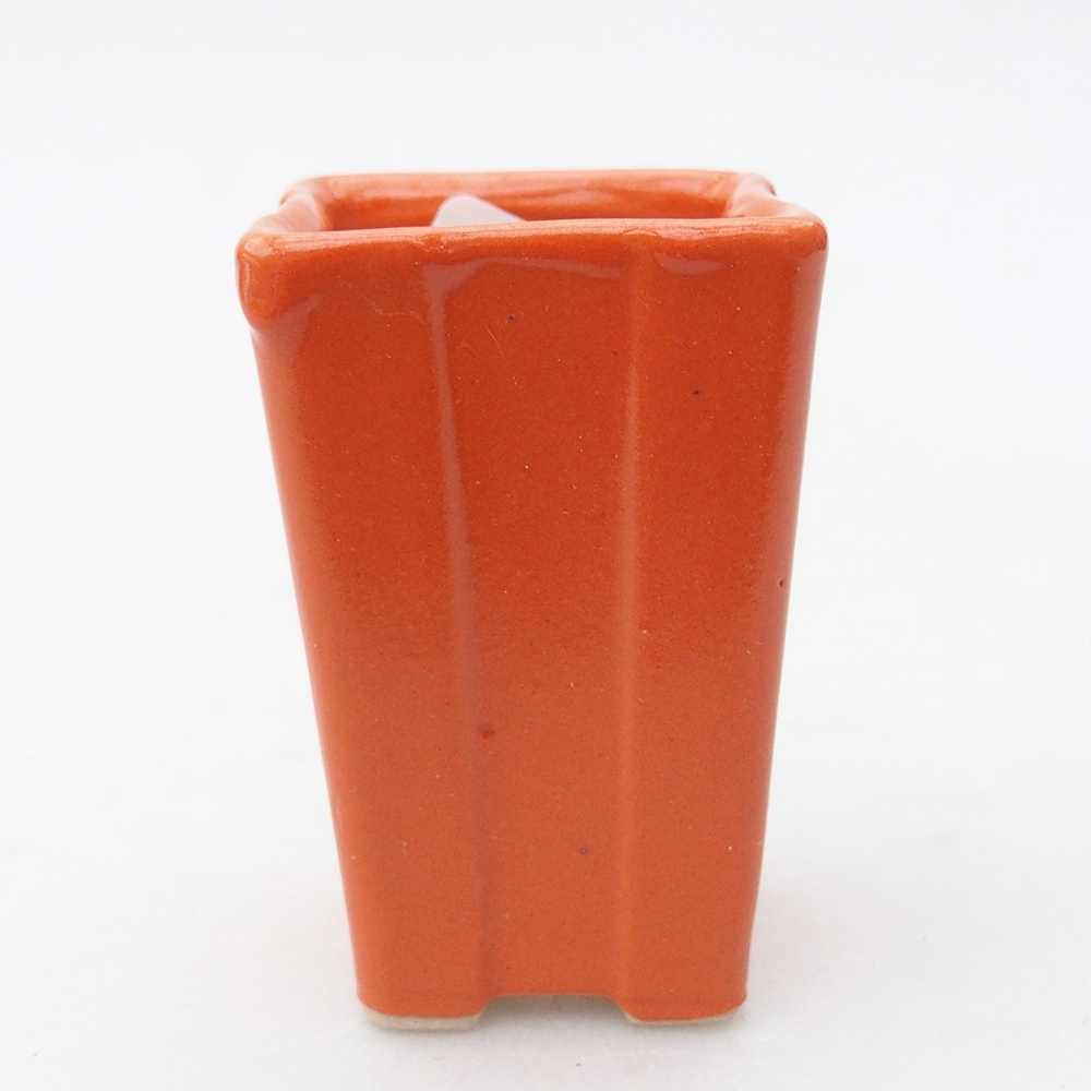 Mini bonsajová miska 3,5 x 3,5 x 5,5 cm, oranžová