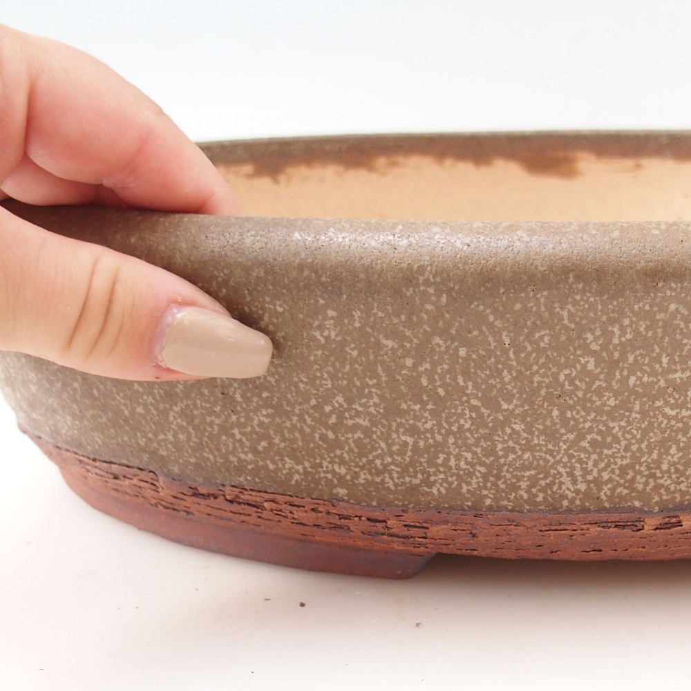 Miska na bonsaj 33 x 24,5 x 7,5 cm , farba hnedá