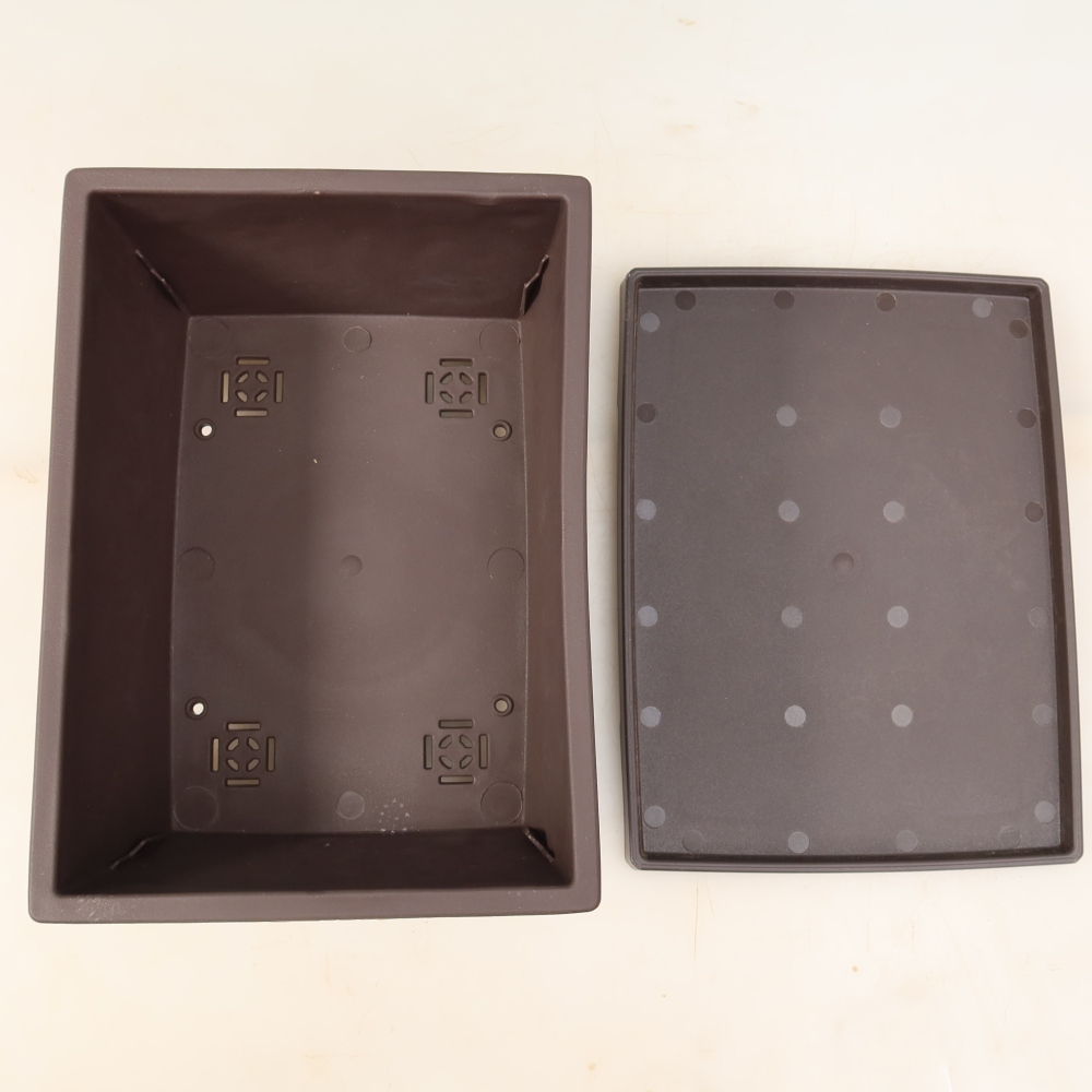 Plastová miska na bonsaje + podmiska MP-37 – 28 x 19 x 11,5 cm