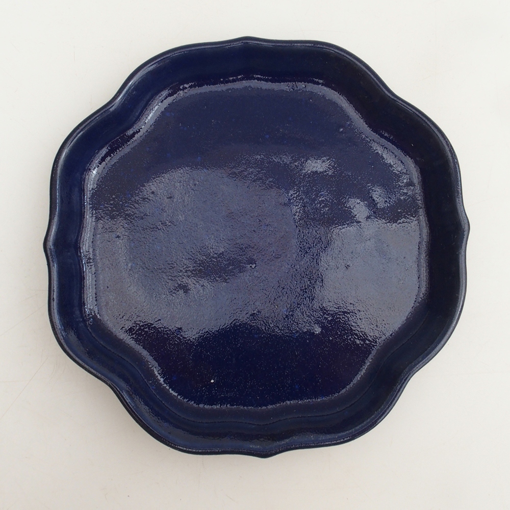 Keramická podmiska H06 - 14 x 14 x 1,5 cm - modrá
